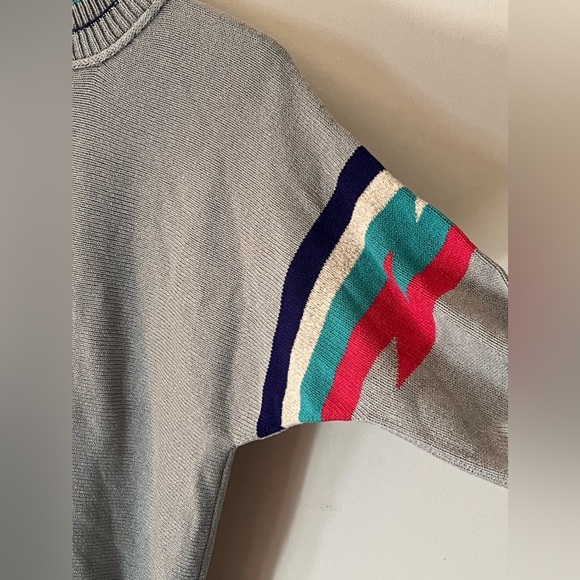 Vintage Lightening Bolt Sweater - Oversized Small - Medium - Picture 5 of 15